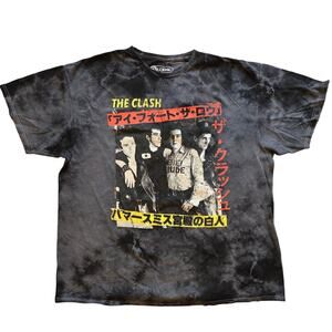 The Clash Japanese Text Tie Dye Shirt I Fought The Law Punk Rock Band Tee 2X